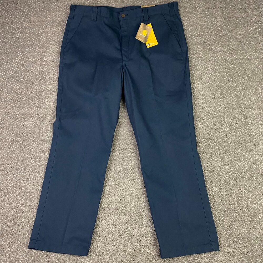 Carhartt Relaxed Fit Twill Work Pants B290 NVY Men's 42 x 32 Navy Blue Work Wear